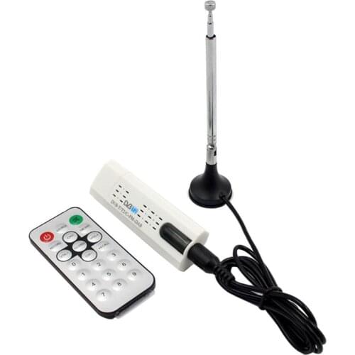 Digital Satellite DVB T2 TV Stick Tuner with Antenna Remote Control USB 2.0 HDTV Receiver for DVB-T2 / DVB-C / FM / DAB For PC