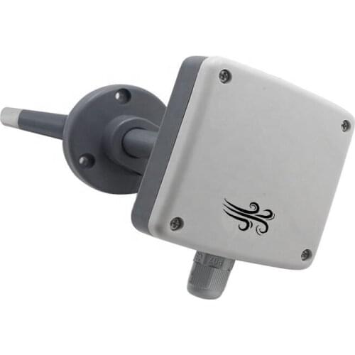 Duct air velocity sensors measuring wind speed of a pipe