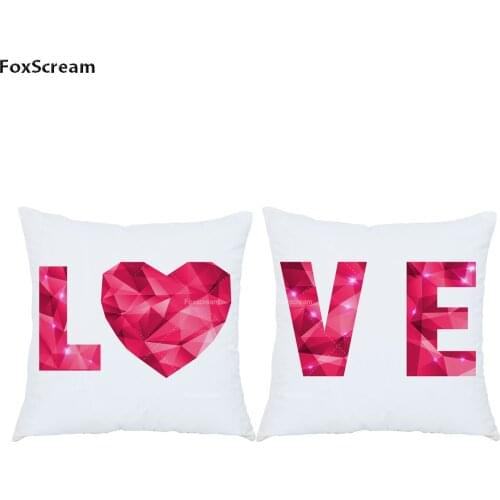 Love Decorative Pillows Case Pink Geometric Cushion Cover Home Decor Velvet Throw Pillows Pink Cushion For Sofa 45x45cm