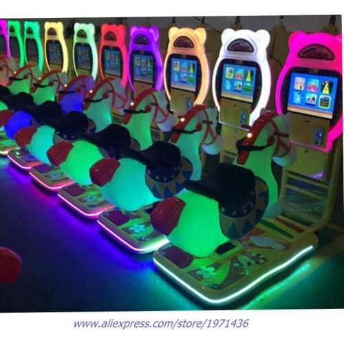 Coin Operated Ride On Horse Kiddie Rides Arcade Machine Swing Game Machine For Children