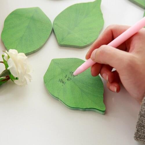 Simulation Green plant Sticky Notes Self-adhesive portable Message Memo Pad Scrapbook Stationery favor Memo Pads