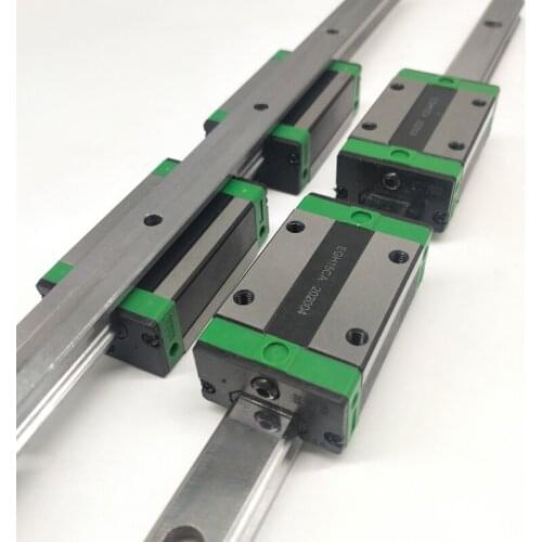 2pcs linear rail guides EGH20 EGH20CA 1100mm + 4pcs Slide Block Carriages EGH20CA cnc components