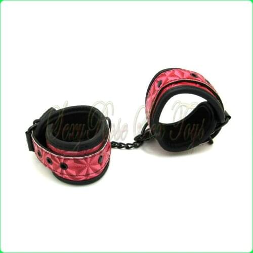 Leather Hand cuffs Wrist Restraints Sex adult game toys Cosplay Slave Hand cuffs for erotic women couples