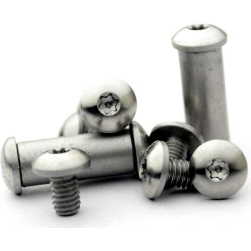 Round Head T6 Small Plum Handle Screwdriver Handle On The Lock Screwdriver Knife Handle Stainless Steel Screws 10PCS