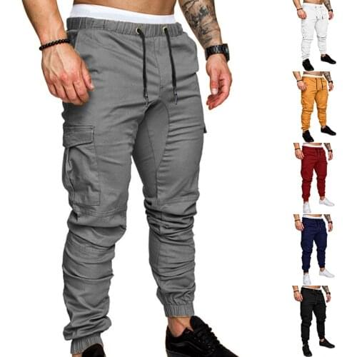 2021 New Upgrade Men Casual Sports Pants Sweatpants Male Jogger Cargo Harem Pencil Pants Trousers