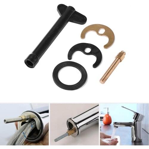 Tap Faucet Fixing Fitting Kit Bolt Washer Wrench Plate Kitchen Basin Tool Plastic Hexagonal Wrench for Repairing Faucets