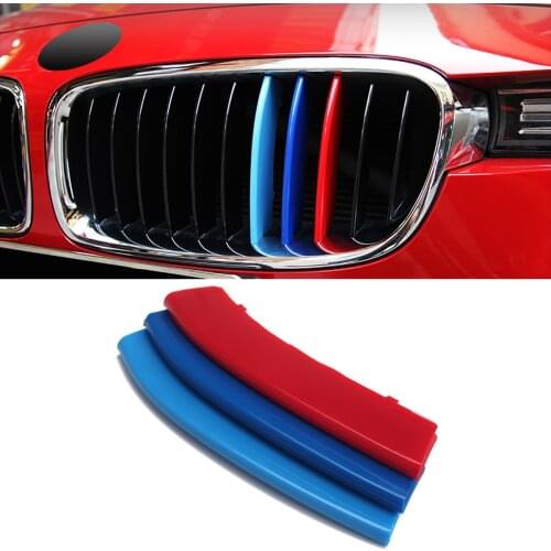 3pcs Auto Product Grills Sticker For BMW E46 E90 1997-2001 2002-2004 F30 2013 -2017 3 Series 11 Grills BMW Sticker 3Colors Trims
