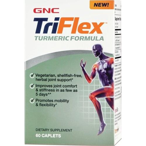 New Arrival TRIFLEX TURMERIC FORMULA 60 Caplets Beta Boswellic Acid vegetarian, shellfish-free