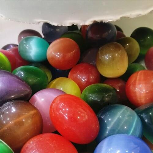 Wholesale Catse Eye Palm Massage Stones Mineral Specimen Charming Healing Natural Quartz Crystals