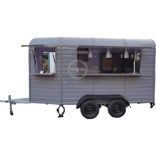 Mobile Vintage Camp Trailer Kitchen Fast Food Pizza Vending Truck Street Ice Cream Van for Sale