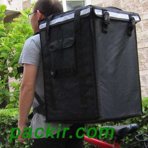 PK-96V: Heat Insulated Bag, Heavy Duty Pizza Thermal Delivery Backpack, Top Loading,Magic Stick Closure, 16" L x 16" W x24" H