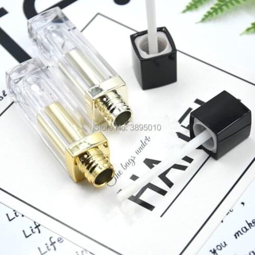 3.8ml Plastic Lip Gloss Tube packaging Bottles black lid Lip Glaze Oil Empty Cosmetic Container F631