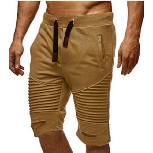 Men Summer Casual Cotton Shorts Plus Size Men Short Knee Length Surfings Short Leisure Fitness Breathable Shorts
