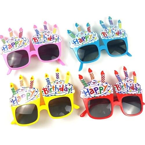 Happy Birthday Funny Glasses Cute Novelty Candle Eyeglasses Hawaii Party Sunglasses For Adult Kids Birthday Christmas Gifts
