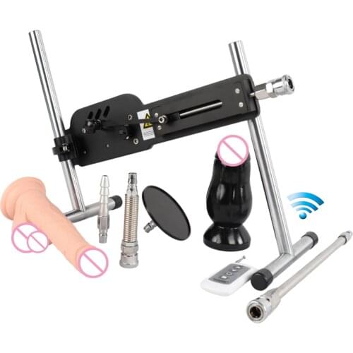 Quiet sex machine w/ 10.4 inch penis fuckmachine w/ push function, automatic telescope w/ remote control for sex toys for women