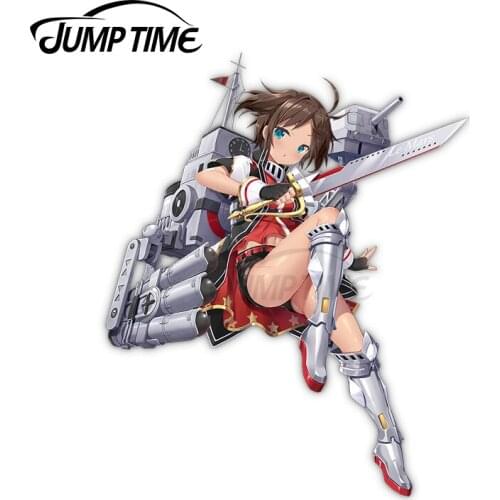 Jump Time 13 x 8.2cm Azur Lane Le Mars Anime Waifu Car Sticker Motorcycle Windows Creative Personality Waterproof Trunk Decal