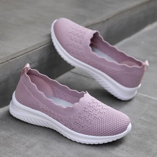 Women Vulcanized Shoes High Quality Women Sneakers Slip On Flats Shoes Women Loafers Plus Size 42 Walking Flat Feminino zapatos