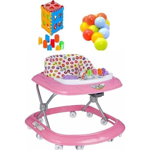 3 tier Adjustable 10 Wheel Walker Bultak and Play Ball Set