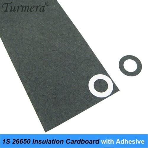 45 Pieces 26650 Battery Insulation cardboard 1S with Adhesive for 26650 Battery Pack Cell Insulating Glue Patch Positive