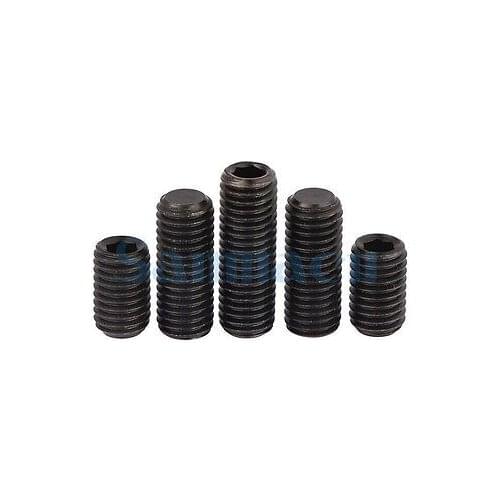 50pcs M5 Socket Set Grub Screws Cup Point Black Alloy Steel