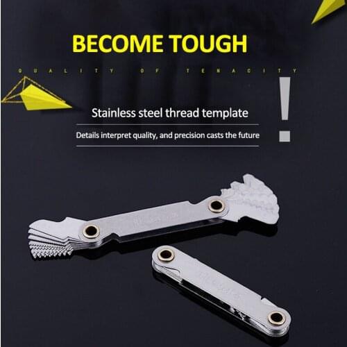55/60 Degree Carbon Steel Center Metric Inch Thread Plug Gauge Gear Tooth Screw Pitch Gauges Measuring Lathe Combination Tools