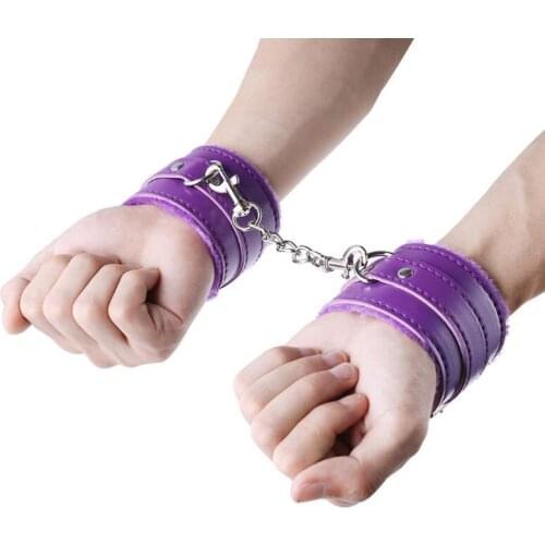 68UD Bed Sexy PU Leather Handcuffs Ankle Shackles Adjustable Restraint Hang Buckle Body Bondage Bracelet Exotic Accessories