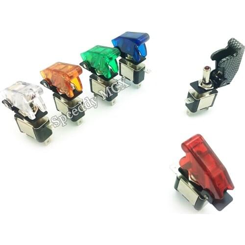 7 color Car Modified Rocker Power/Meter Switch Car Electrical Control Car Power Off Small Switch 12V With LED Lights Universal