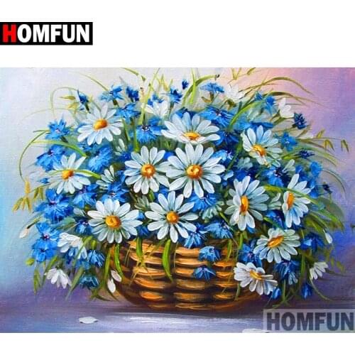 HOMFUN Full Square/Round Drill 5D DIY Diamond Painting "Flower landscape" Embroidery Cross Stitch 3D Home Decor Gift A09547