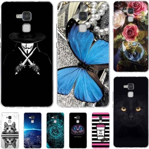 Phone Case For Huawei GT3/Honor 5C/ Honor 7 Lite 5.2" Relief Cartoon Case Animal Cat Cover Coque Funda Bag Back Shell