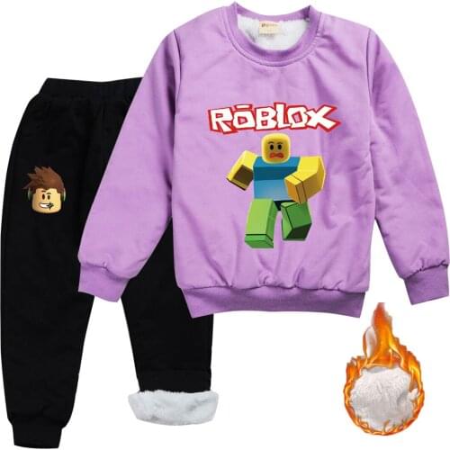 2021 Fashion Children Boys Girls Robloxing Cartoon Clothing Suits Baby jacket Pants 2Pcs/Sets winter Toddler Cotton Tracksuits