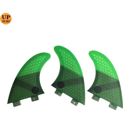 Double Tabs FIN M Tri fin set Double Tabs M size Honeycomb Fibreglass Green Black Red Blue surfboard fin