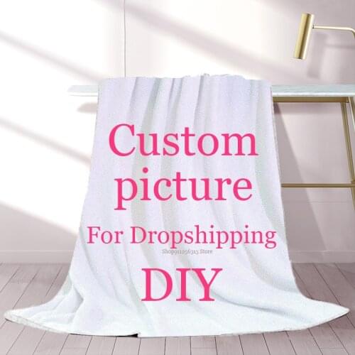 Dropshipping DIY Custom Picture Flannel Blanket Letter Letters To My Daughter Express Love 3D Print Sherpa Blankets on Beds