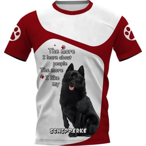 Schipperke 3D Printed Dog t shirts for women for men Summer Casual Tees Short Sleeve Lovely T-shirts Short Sleeve DropShipping
