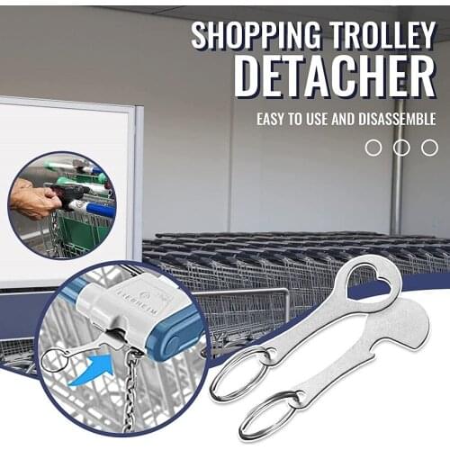 2pcs Ring For Key Keychain Metal Aluminum Alloy Black Shopping Cart Token Keyring Accessories Decor Keyring Hook Dropshipping