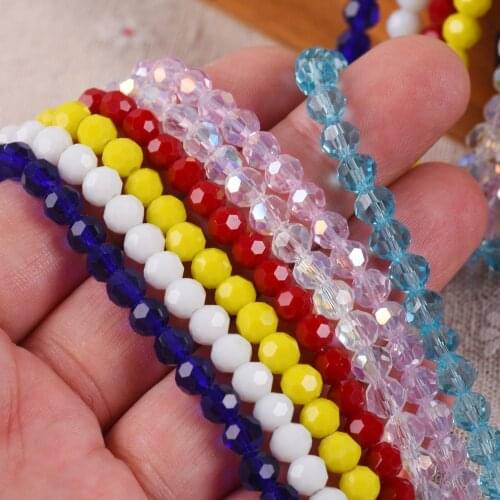 Round 32 Facets Cut Ball Solid Colors 3mm 4mm 6mm 8mm Faceted Crystal Glass Loose Spacer Beads Lot For Jewelry Making DIY Crafts