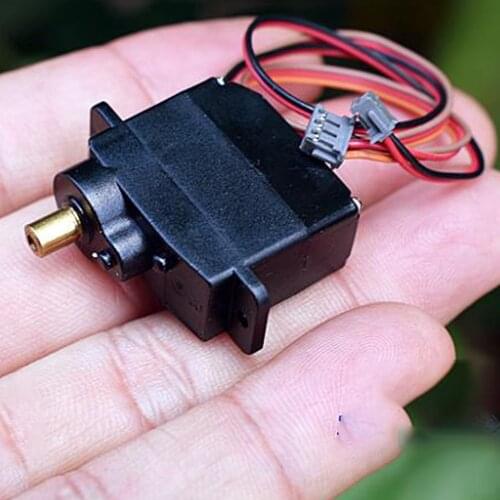 DC 3V-6V Micro 12g Metal Gear 360 Degree Steering Gear M10 Mini Motor for Climbing Car Servo Five-wire Without Drive Plate DIY