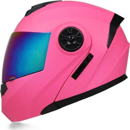 Modular Flip Motocross Motorcycle Helmet DOT Approved Safety Cool Racing Dual Lens Helmet Interior Visor Casco Moto Helm
