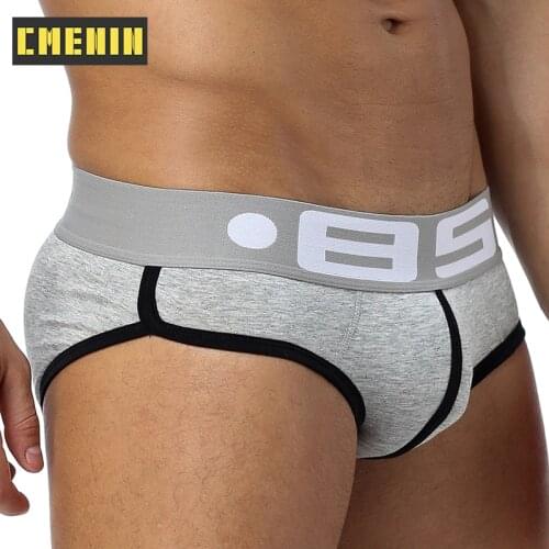 CMENIN BS Cotton Comfortable Mens Briefs Underwear Shorts Fashion Solid Innerwear Sexy Gay Men Underwear Bikini Men Briefs Gay