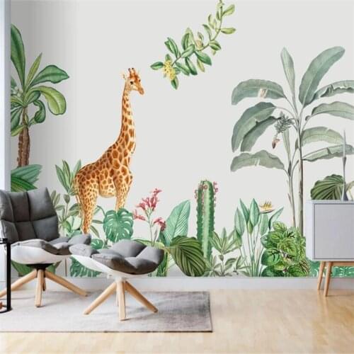 Beibehang Custom Photo mural Wallpaper Bedroom Living Room Century Tropical Plant Zebra wallpapers Background Wall paper Murals