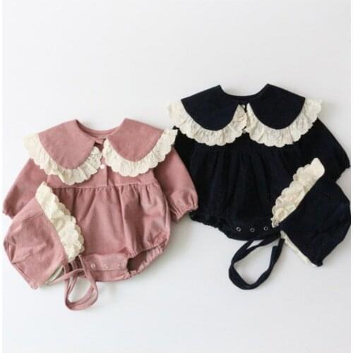 Autumn Baby Girls Romper High Quality Girls Cute Crochet Rompers New Toddler Brand Infant Lovely Corduroy Romper Clothes