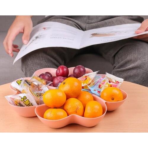 1PC Dried Fruit Tray Living Room Home Melon Fruit Plate Creative Love Snack Candy Tray Dessert Plate OK 0833