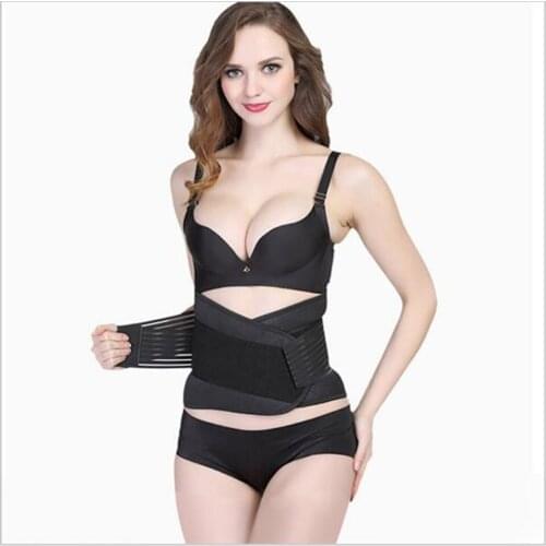 Waist Trainner Belt Men Women Slimming Belt Elastic Corset Back Support Belt with PP Straps Lumbar Support Brace for Sports