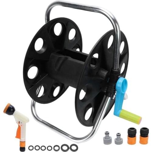 Garden Hose Reel Rack Kit with Sprayer G1/2 G3/4 Hoses Tube Storage Organizer Winding Tool Garden Watering