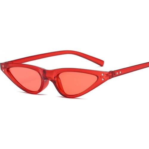 Samjune Small Triangle Cat Eye Sunglasses Women Fashion Vintage Cat Eyeglasses Female Ladies Stylish Sun Glasses UV400 Goggles