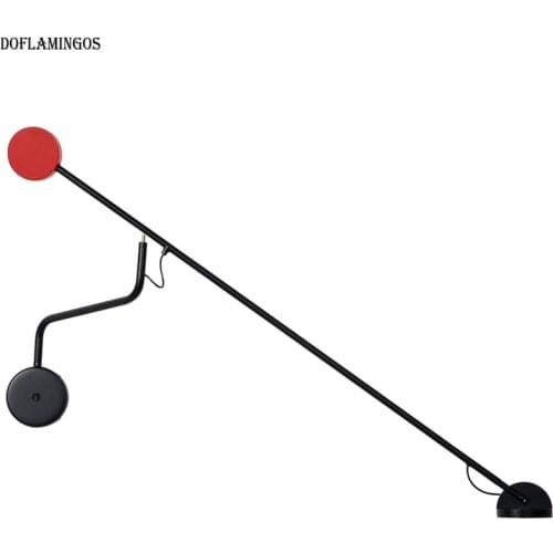 Nordic Fishing Long Pole Multifunctional Telescopic Rocker Dining Reading Sofa Light Living Wall Lamp