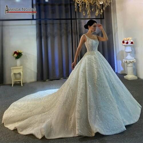 Amanda Novias Real photos wedding dress 100% high quality custom made dress