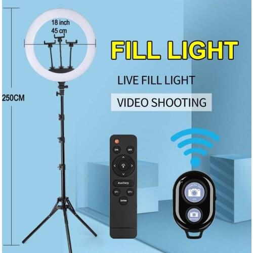 Led selfie light video light photography light phone selfie ring light for iphone ring light 18 inch ring lamp