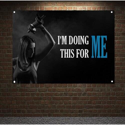 Workout Bodybuilding Banners Gym Man Muscular Body Flags Wall Decor Sign Motivational Poster Wall Art Canvas Painting Stickers 4