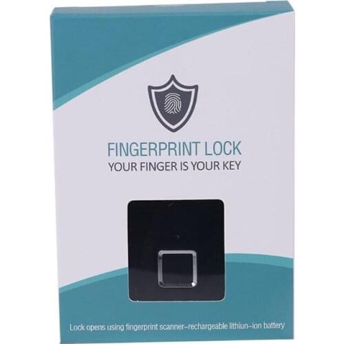 USB Rechargeable Smart Biometric Fingerprint Padlock Keyless Drawer Lock Fingerprint Unlock File Cabinet Anti-theft Lock