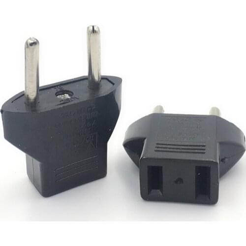1Pcs Universal US to EU Plug Adapter USA to Euro Europe Travel AC Power Charger Outlet Adapter Converter Plug